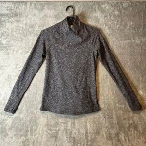Lululemon Warm Your‎ Core Long Sleeve Tee Heathered Black Size 4